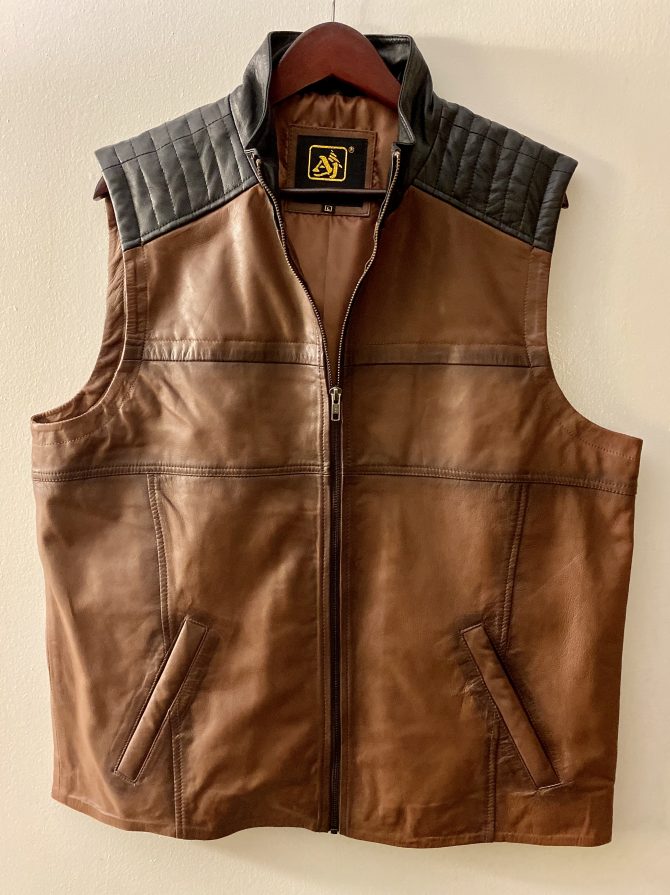 AJ-01 Lamb Leather Cognac Vests