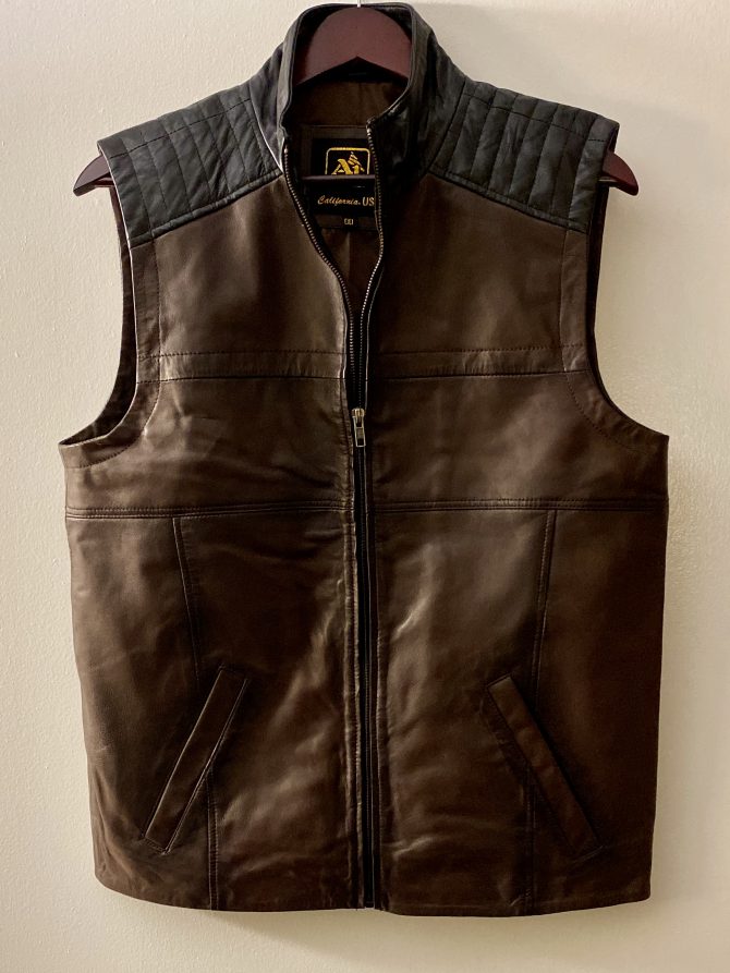 AJ-01 Lamb Leather Chocolate Vests