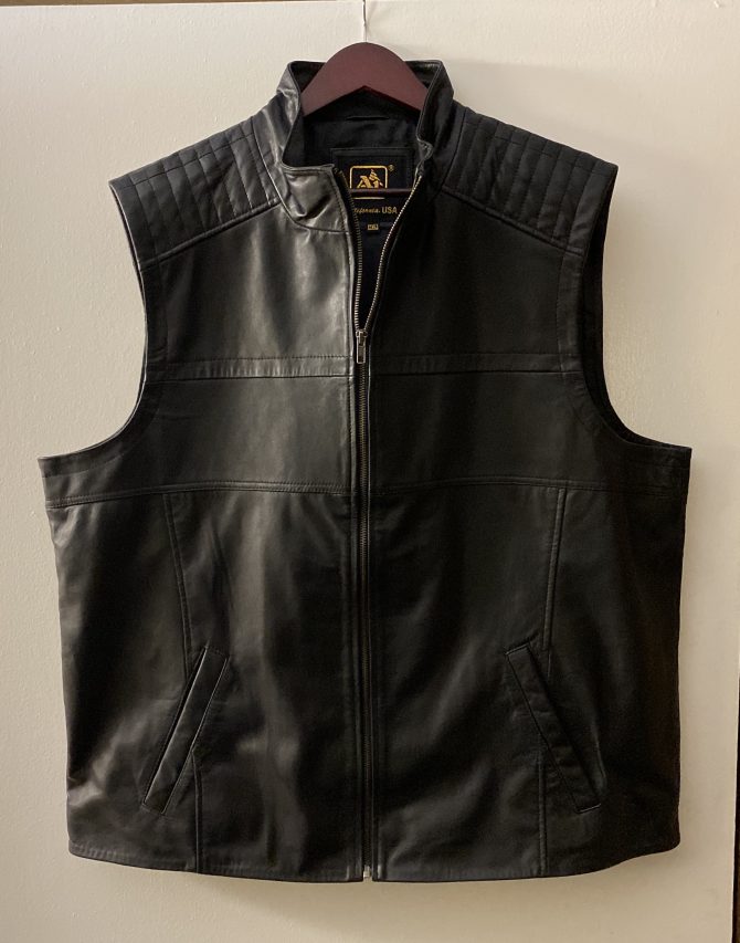 AJ-01 Lamb Leather Black Vests