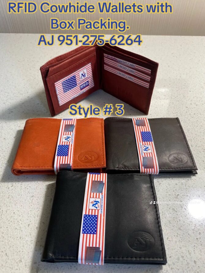 RFID Cowhide Wallets